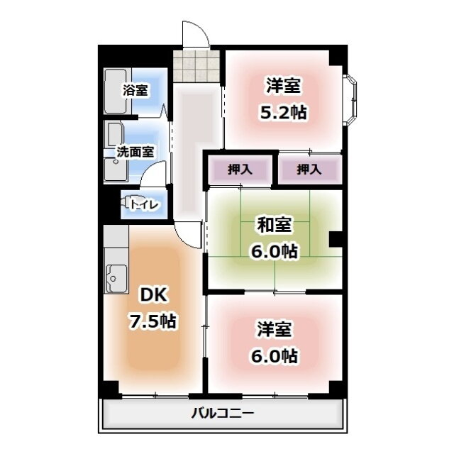 愛知県清須市西枇杷島町宮前１ 枇杷島駅 3DK マンション 賃貸物件詳細