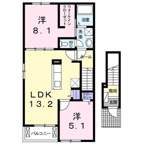 香川県丸亀市柞原町 丸亀駅 2LDK アパート 賃貸物件詳細