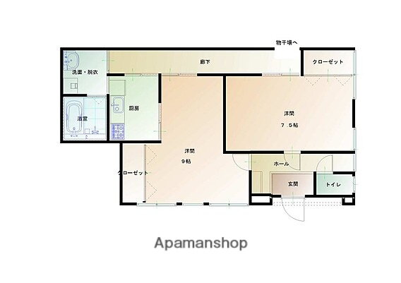 愛媛県松山市恵原町 2DK マンション 賃貸物件詳細