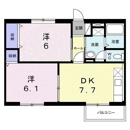群馬県高崎市中泉町 高崎駅 2DK アパート 賃貸物件詳細