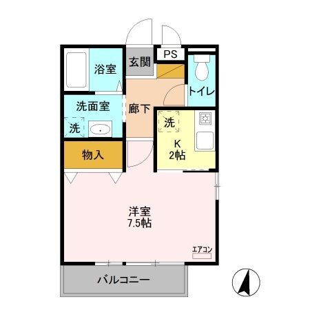 埼玉県越谷市赤山町１ 越谷駅 1K アパート 賃貸物件詳細