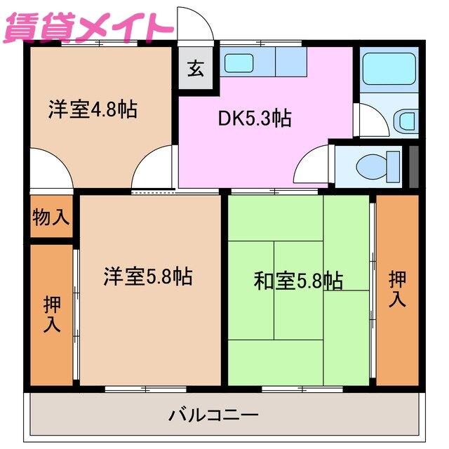 ＧＲＡＴＯ　ＳＵＺＵＫＡ 3階 3DK 賃貸物件詳細