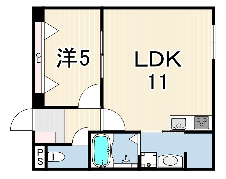 兵庫県尼崎市御園町 尼崎駅 1LDK アパート 賃貸物件詳細