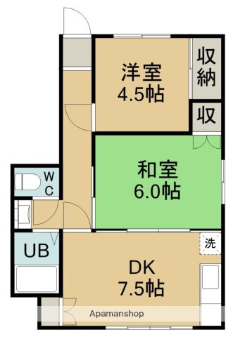 北海道函館市亀田本町 五稜郭駅 2DK アパート 賃貸物件詳細