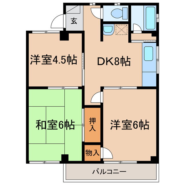 岡山県倉敷市玉島乙島 3DK アパート 賃貸物件詳細