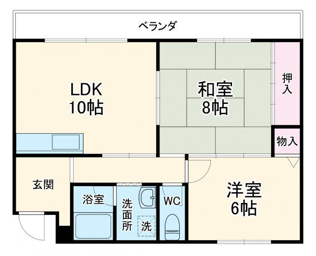 プラザ西四条 5階 2LDK 賃貸物件詳細