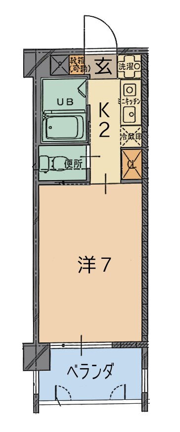 トーマス西崎２ 9階 1K 賃貸物件詳細