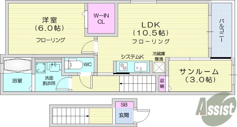 宮城県塩竈市字伊保石 東塩釜駅 1LDK アパート 賃貸物件詳細