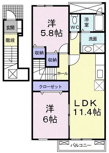 岩手県花巻市高木第２２地割 花巻駅 2LDK アパート 賃貸物件詳細