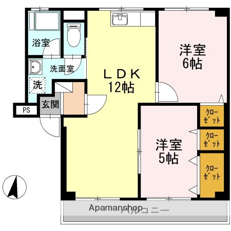 大林マンション 2階 2LDK 賃貸物件詳細