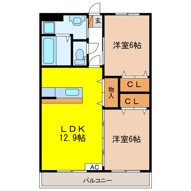 岐阜県羽島市竹鼻町蜂尻 江吉良駅 2LDK アパート 賃貸物件詳細