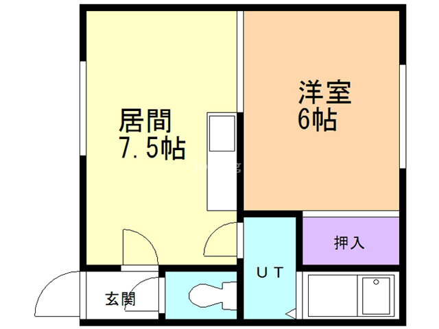 北海道北見市とん田西町 1DK アパート 賃貸物件詳細