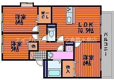 岡山県岡山市北区撫川 庭瀬駅 3LDK アパート 賃貸物件詳細