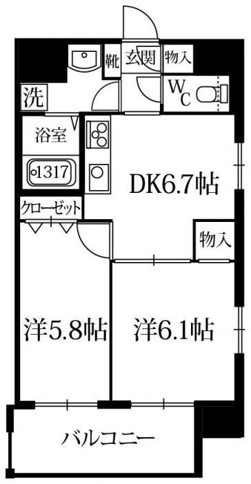 福岡県福岡市博多区博多駅前３ 博多駅 2DK マンション 賃貸物件詳細