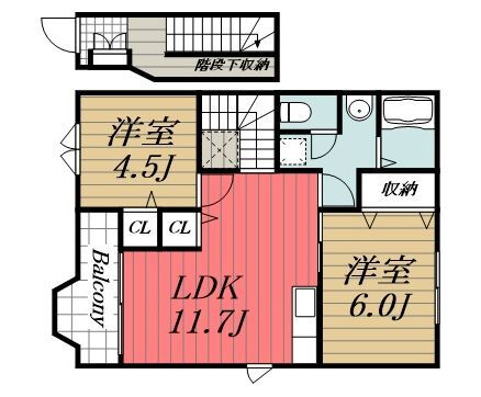千葉県東金市田間２ 東金駅 2LDK アパート 賃貸物件詳細
