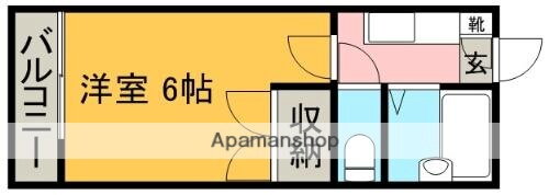 熊本県熊本市中央区薬園町 黒髪町駅 1K アパート 賃貸物件詳細