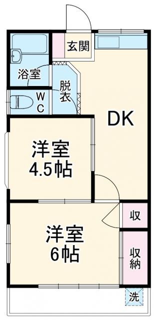 ハイツ柿澤 2階 2DK 賃貸物件詳細