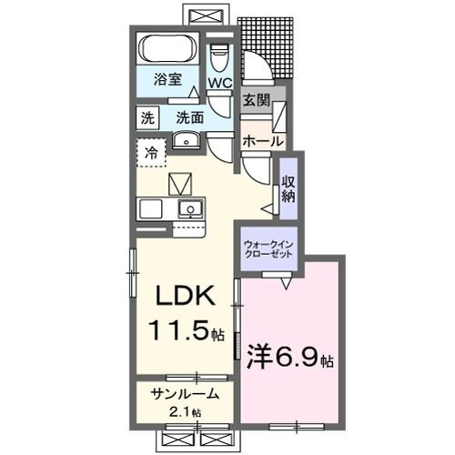 富山県滑川市上小泉 中滑川駅 1LDK アパート 賃貸物件詳細