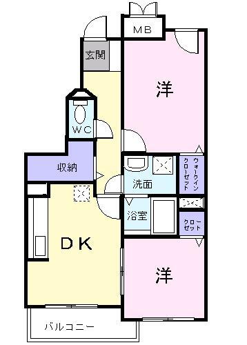 山口県防府市牟礼柳 防府駅 2DK アパート 賃貸物件詳細