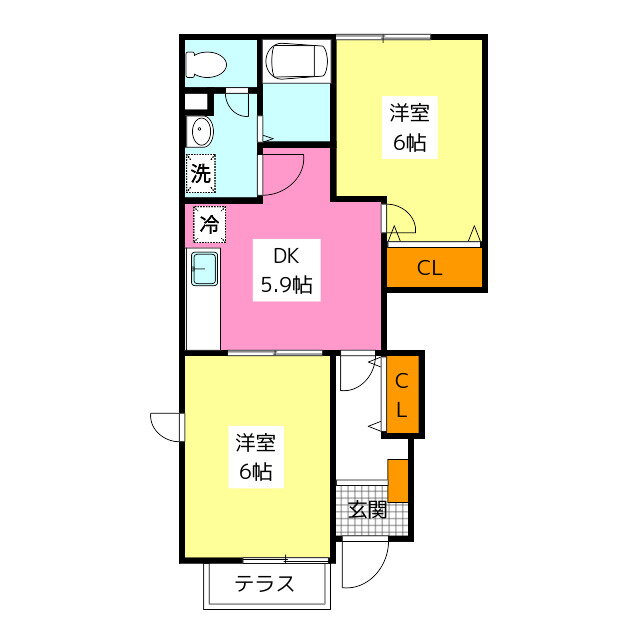 福岡県那珂川市片縄１ 博多南駅 2DK アパート 賃貸物件詳細