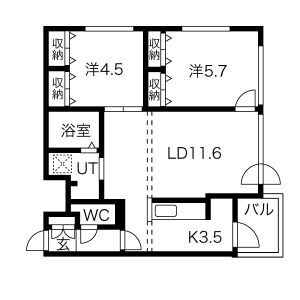 北海道札幌市豊平区平岸四条４ 豊平公園駅 2LDK マンション 賃貸物件詳細