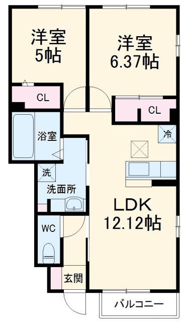 シザンサス・エアナス 2LDK 賃貸物件詳細