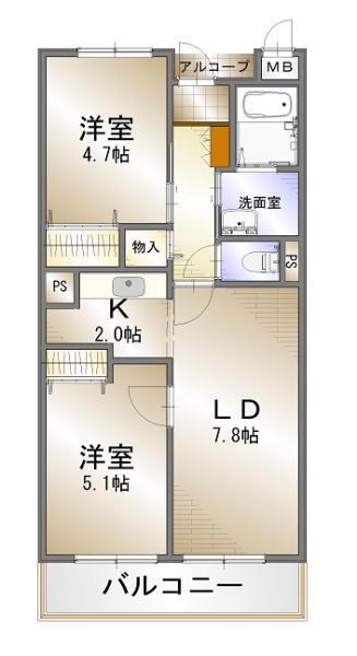 愛知県知多郡武豊町字梨子ノ木３ 上ゲ駅 2LDK アパート 賃貸物件詳細