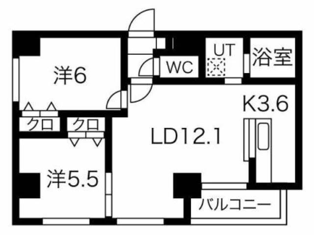 北海道札幌市西区二十四軒三条１ 二十四軒駅 2LDK マンション 賃貸物件詳細
