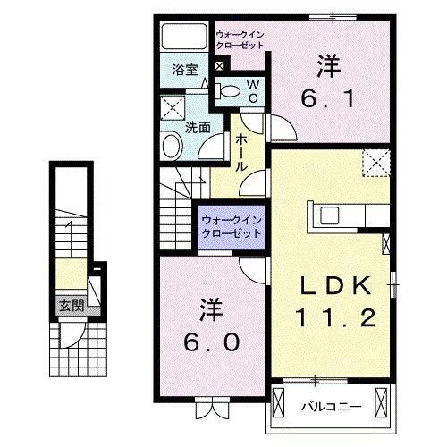 レイク　ルイーズ　Ｂ 2階 2LDK 賃貸物件詳細