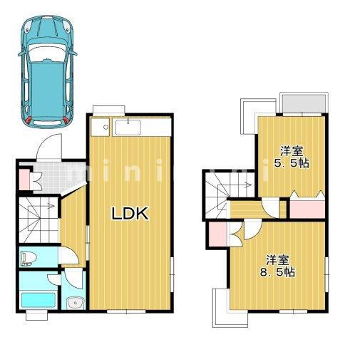 熊本県熊本市西区田崎１ 田崎橋駅 2LDK 一戸建て 賃貸物件詳細