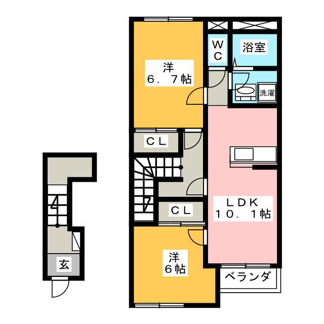 岐阜県岐阜市織田塚町１ 2LDK アパート 賃貸物件詳細