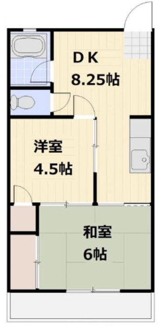 向山コーポフタカミ 2階 2DK 賃貸物件詳細