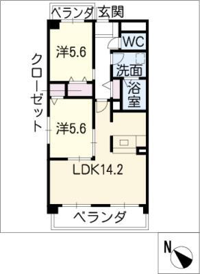 愛知県名古屋市緑区定納山１ 南大高駅 2LDK マンション 賃貸物件詳細