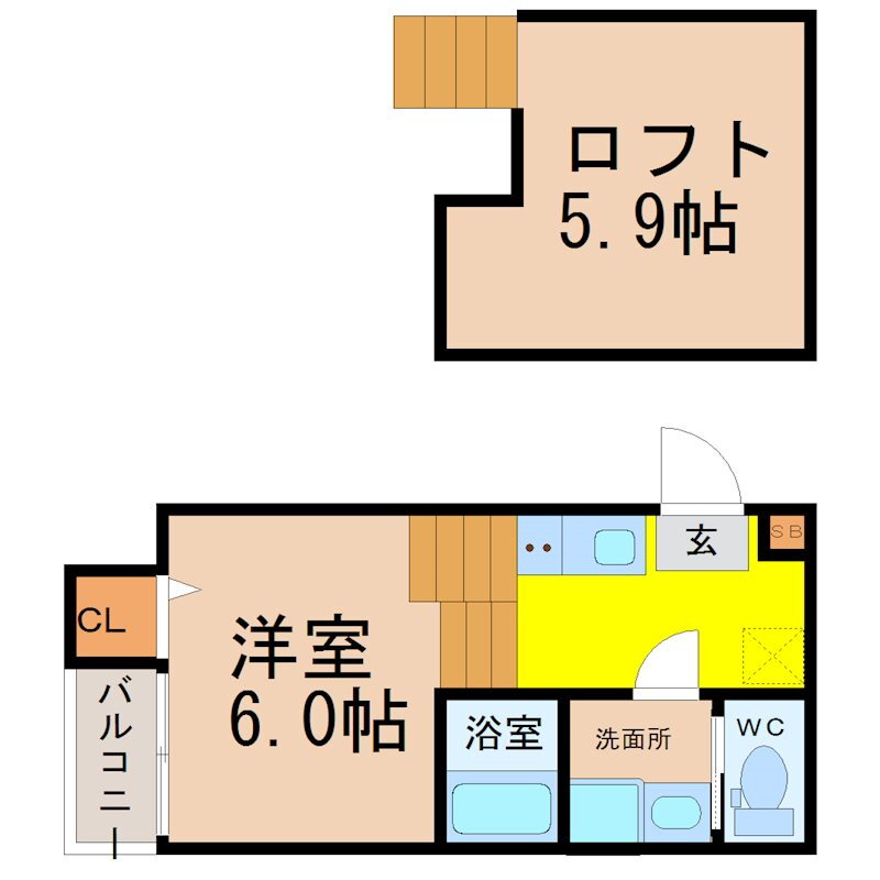 愛知県名古屋市緑区鳴海町字下中 鳴海駅 1SK アパート 賃貸物件詳細