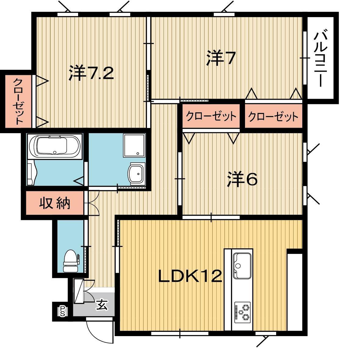 高知県高知市葛島４ 葛島橋東詰駅 3LDK アパート 賃貸物件詳細