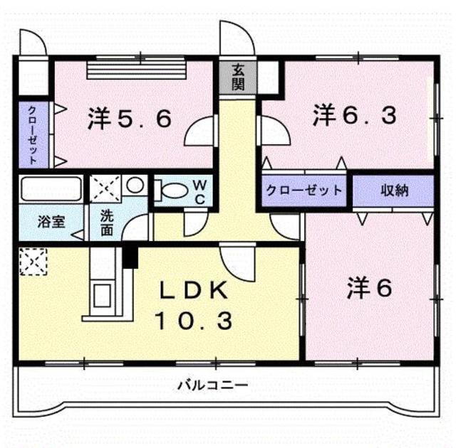 熊本県熊本市北区清水亀井町 亀井駅 3LDK マンション 賃貸物件詳細