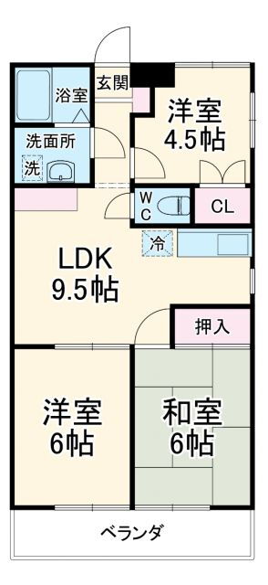 セピアハイツ 2階 3LDK 賃貸物件詳細
