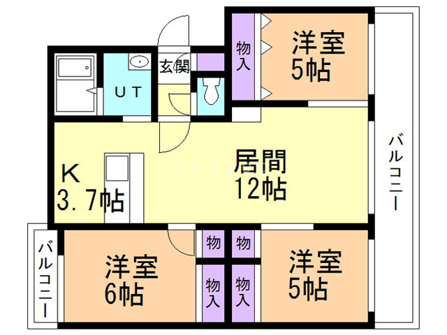 北海道札幌市白石区北郷七条４ 白石駅 3LDK マンション 賃貸物件詳細