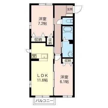 群馬県伊勢崎市田中島町 伊勢崎駅 2LDK アパート 賃貸物件詳細