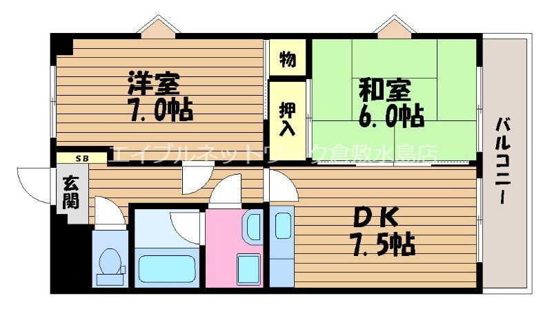 岡山県玉野市田井５ 備前田井駅 2DK マンション 賃貸物件詳細
