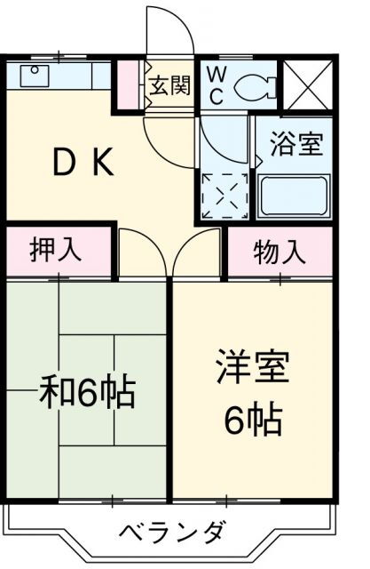 神奈川県相模原市中央区陽光台３ 上溝駅 2DK マンション 賃貸物件詳細