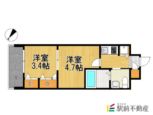 福岡県福岡市中央区今川２ 西新駅 2K マンション 賃貸物件詳細