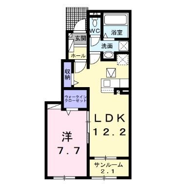 セレーノ伊那ＩＩ 1階 1LDK 賃貸物件詳細