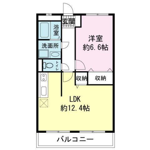 ＬＡＴＴＥ外原館 2階 1LDK 賃貸物件詳細