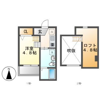 愛知県名古屋市中川区上高畑１ 高畑駅 1K アパート 賃貸物件詳細