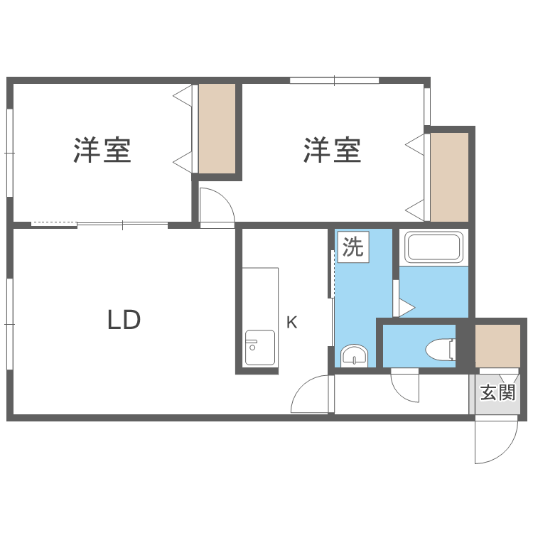 北海道札幌市北区篠路十条４ 篠路駅 2LDK アパート 賃貸物件詳細