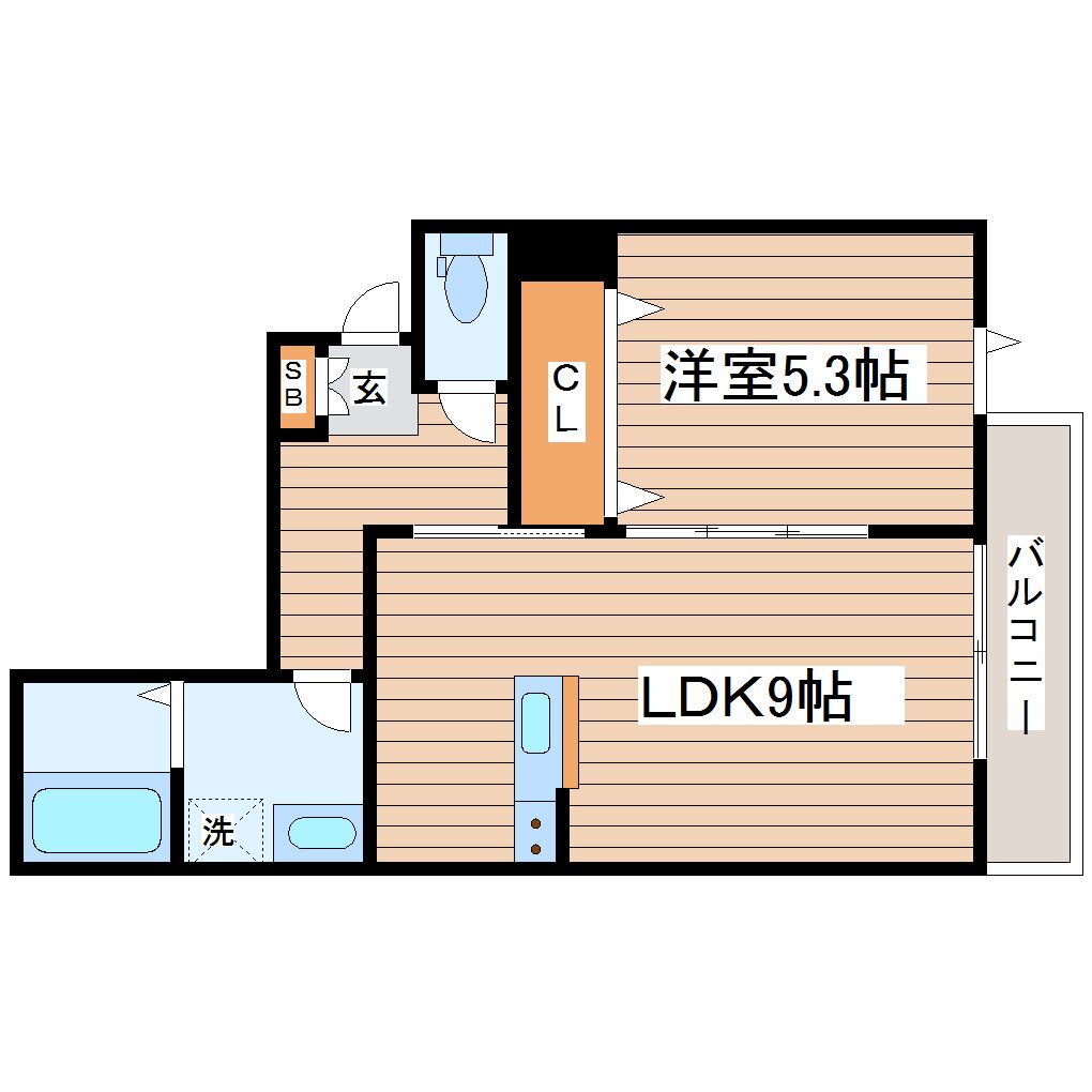 コンフォルト泉中央 2階 1LDK 賃貸物件詳細