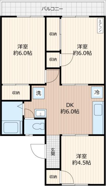 栃木県佐野市富岡町 佐野駅 3DK アパート 賃貸物件詳細