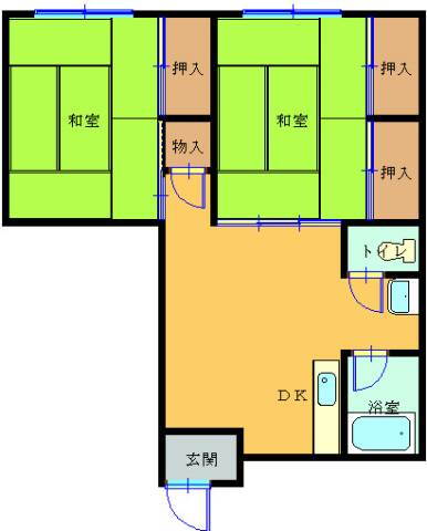 福岡県大牟田市南船津町４ 荒尾駅 2DK マンション 賃貸物件詳細