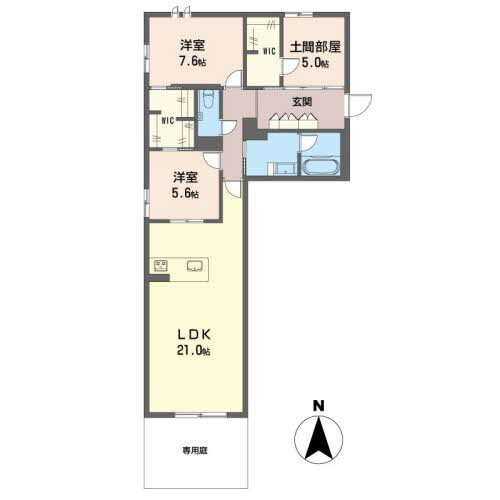 ＪＭ　ＨＩＧＡＳＨＩＹＡＭＡ（ジャスミンヒガシヤマ） 1階 2LDK 賃貸物件詳細